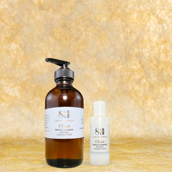 Clear | Organic Coconut Milk | Gentle Facial Cleanser (8 oz and 2 oz)